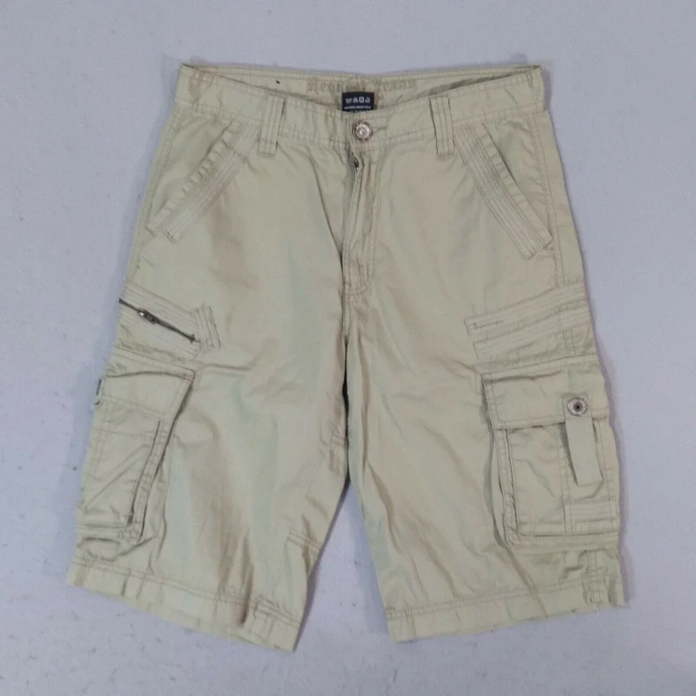 Request jeans cargo shorts men's‎ 30 X 13 khaki tan cotton long grunge outdoor